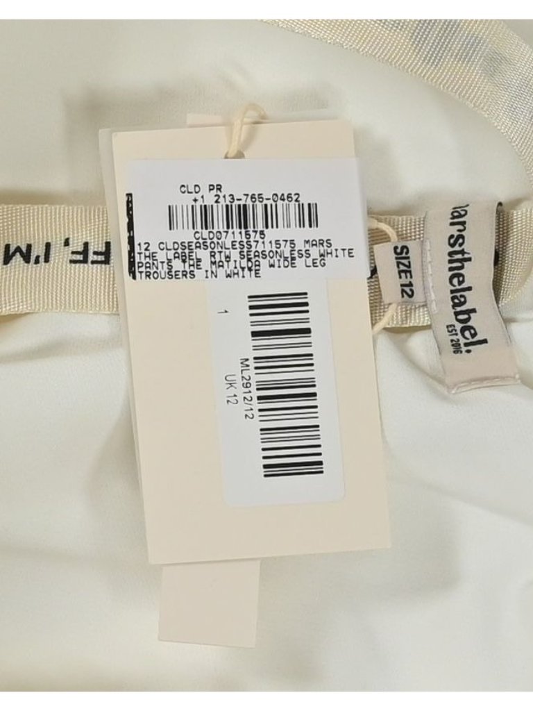 Mars The Label Matilda Wide Leg Trousers In White — image 2 of 5
